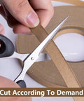User cutting Rock Solid 33 Yards Upholstery Tack Strips For Couch Furniture Edge Fixation Heavy Half Inch Kraft Paper Trim Tape.