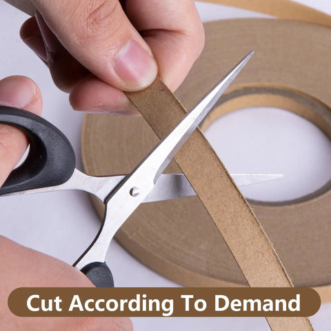 User cutting Rock Solid 33 Yards Upholstery Tack Strips For Couch Furniture Edge Fixation Heavy Half Inch Kraft Paper Trim Tape.