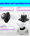 Engine And Transmission Mount Set Of 3 For 2011 To 2019 Jeep Grand Cherokee And 2011 To 2019 Dodge Durango 3.6L 5.7L RWD