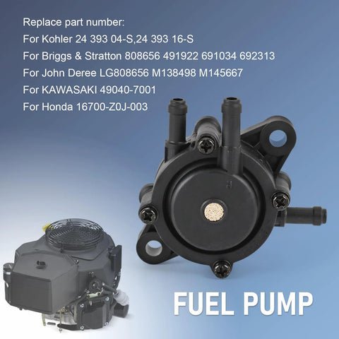 Universal Fuel Pump Replacement For Kohler 17Hp To 25Hp Small Engine Mowers And Tractors Compatible With Honda Yamaha John Deere