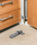 Heavy Duty Stainless Steel Shower Door Hinges With Long Bar Pivot, Double Hole Square Design For Smooth, Stable Operation And Easy Install, Built To Last For Home Renovations And New Bathroom Upgrades, gray hinge close-up