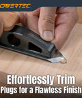 Slick Spear Point Chisel Plane Built Tough For Tight Corners And Narrow Angles Ideal Plug Trimming Companion, trimming plugs on wood.