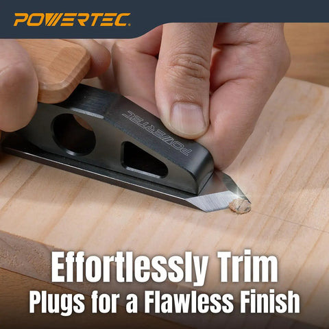 Slick Spear Point Chisel Plane Built Tough For Tight Corners And Narrow Angles Ideal Plug Trimming Companion, trimming plugs on wood.