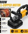 Industrial Grade 3800W Copper Motor Concrete Grinder Kit With Four Head Design And Six Speed Control For Marble Polishing Epoxy Floors Heavy Duty Concrete Leveling In Warehouses Patios And Parking Lots, 3800W