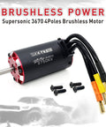 Sensored 3670 2750KV Brushless Motor For 1 by 10 RC Cars 4 Pole Design High Torque Performance Temperature Resistant Sensor Motor Upgrade