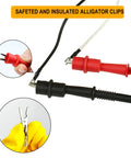 Test Lead Set 14 For Multimeters And Clamp Meters With Red And BlackThreaded Alligator Clips And 4Mm Banana Probes