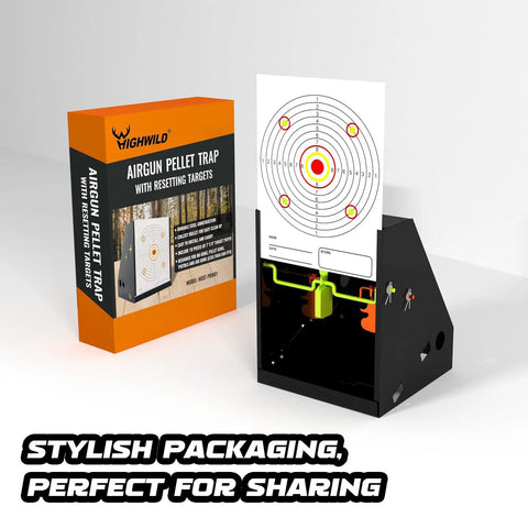 BB Trap With Built In Pellet Collector And Resetting Target For Airguns Durable Easy Setup And Portable Design box and target