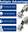 8 Piece Soft Close Cabinet Hinges Surface Mount Kitchen Cupboard Door Hardware Includes Mounting Screws for multiple advantages and features.