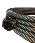 Close-up of Three Eighths Inch By Seventy Five Foot Fiber Core Winch Cable With Self Locking Swivel Hook Built For Heavy Duty Tow And Recovery