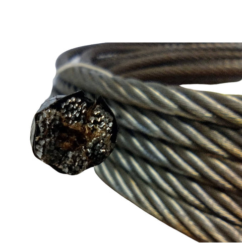 Close-up of Three Eighths Inch By Seventy Five Foot Fiber Core Winch Cable With Self Locking Swivel Hook Built For Heavy Duty Tow And Recovery