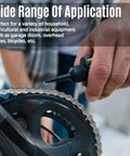 Person lubricating a chain, illustrating wide application range for the Size 41 20 Feet Roller Chain For Gate Openers Built Tough.