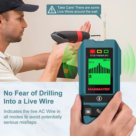 Rock Solid Stud Finder Wall Scanner With Snappy Smart Sensor And Sharp Audio Warning Spot On Center Or Edge Detection For Wooden Joists Buried Pipes And Live Ac Runs Made For Easy Home Jobs