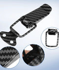 Universal Car Bumper Security Hook Lock Clips Kit Quick Release Hook Clips for Trunk and Bumpers Fenders Carbon Fiber Pattern 80x28mm 2pcs