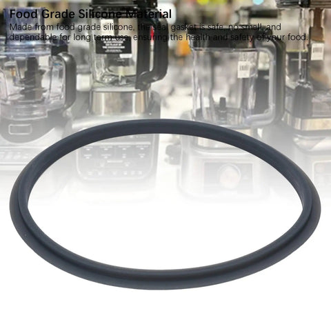 Seal Gasket Replacement Silicone O Ring for Kitchen Appliances, shown in black, durable food-grade material for processors.