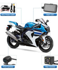 Dual 1080P Waterproof Bike Dash Cam With 3 Inch Screen, Night Vision, Front And Rear HD Recording, 140 Degree Wide Angle Lens, Loop Recording, G Sensor, Driving Recorder For Safe Rides