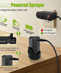 Cordless Backpack Sprayer 3 Gallon With Digital Display And Adjustable Pressures Electric Pump Sprayer Battery Charging