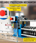 Automatic Wire Stripping Machine With 370W Motor Delivers Fast Copper Cable Stripping From 0.06 Inch To 1.5 Inch Up To 98 Feet Per Minute 11 Channels 10 Blades Ideal For Scrap Recycling And Save You Time On Cable Prep with safety features.