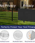 Privacy Fence Screen 4x50 for yard and pool area heavy duty windblock mesh shade cloth with brass grommets installed on fence