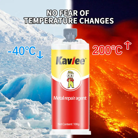 High Temperature Metal Casting Glue For Repairs And Heat Resistant Liquid Welding Filler in red tube, suitable for extreme temperatures.