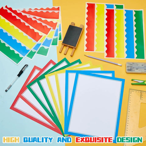 Back To School Science Fair Board Supplies Kit With 100 Pcs Essentials, 80 Scalloped Bulletin Borders, And 20 Printable Adhesive Project Papers