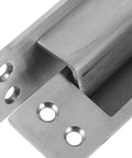Close-up of Sleek Hidden Concealed Cabinet Hinges With Adjustable Flush Mount For Secret Doors And Interior Wood Cabinets Five Inch Square Pivot Invisible Silver Finish Heavy Duty Load Capacity Easy Install By DOITOOL