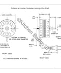 Technical diagram of 3.3 Inch Vent Fan Motor Direct Replacement For Nutone Broan JA2B104N 40933 86933 8693000 86933000 120V 60Hz 1550 RPM CCWSE 2 Prong Shaft One And One Quarter Inch Long Easy Install Plug And Play, showing front and side views with dimensions.