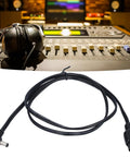 Replacement Power Cable With ABS DC Head Connector For Portable Ham Radios And Charging on mixing desk background