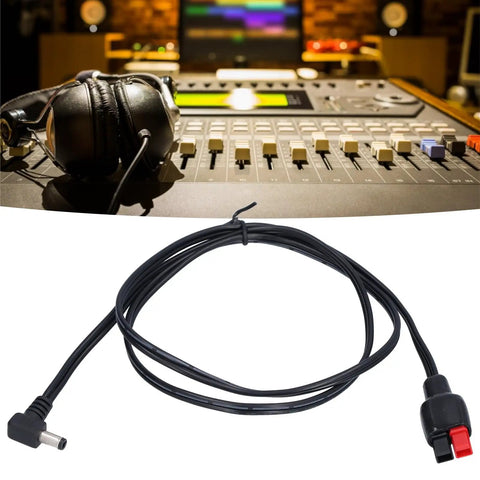 Replacement Power Cable With ABS DC Head Connector For Portable Ham Radios And Charging on mixing desk background