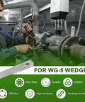 5 Inch Steel Welding Wedge And Pipe Spacer Wedge For Leveling And Alignment shown in use during pipe fitting setup with engineer