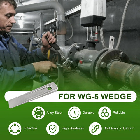 5 Inch Steel Welding Wedge And Pipe Spacer Wedge For Leveling And Alignment shown in use during pipe fitting setup with engineer