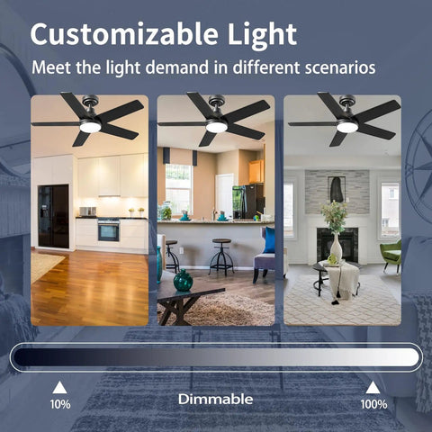 Universal Ceiling Fan Remote Control For Most AC Fans With 3 Speeds And Light Dimmer Replaces TX028C KUJCE10320 image with dimmable settings.