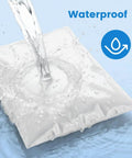 Water pouring on Heavy Duty 19x24 Inch Poly Mailers 500 Pack Bulk Shipping Envelopes for Clothes demonstrating waterproof feature
