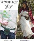 Snag This Kickass PU Leather Medieval Belt With Vintage Pirate Pouch Bag Heavy Duty Metal Clasp Adjustable Hip Fanny Pack For Renaissance Cosplay And Trail Runs Durable Brown Strap Fits Everyone Smooth Ride in casual and renaissance fair styles.