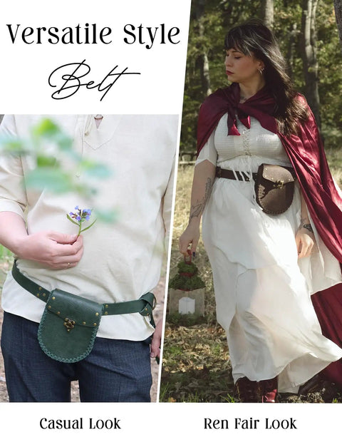 Snag This Kickass PU Leather Medieval Belt With Vintage Pirate Pouch Bag Heavy Duty Metal Clasp Adjustable Hip Fanny Pack For Renaissance Cosplay And Trail Runs Durable Brown Strap Fits Everyone Smooth Ride in casual and renaissance fair styles.