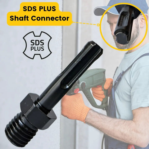 Heavy Duty Five Eighths Inch To Eleven UNC SDS Plus Shank Adapter For Hammer Drills And Core Drill Bits With Secure Fit Arbor Shaft Attachment, Industrial Grade Steel, Durable, Easy Connection
