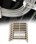 Heavy Duty Desktop Cable Organizer With Server Rack Tray Clips And Sturdy Wire Holder To Ditch Cord Chaos and organized cables.