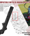Heavy Duty Beefed Up Control Arm Replacement For Quest E S Series And Time Cutter Z Master Lazer Z Lawn Mowers Fits 34 Inch 42 Inch 50 Inch Decks black steel arm