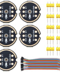 5 Pack INMP441 Omnidirectional MEMS Microphone Module Plug And Play With I2S Digital Interface 24 Bit High Precision Low Power For ESP32 DIY Builds Includes 40 Pin Female To Female Jumper Cable