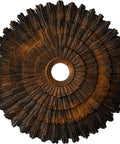 Rust Hand Painted Ceiling Medallion With Deep Relief Outer Diameter 24 3/4 Inch Inner Diameter 3 1/4 Inch front view