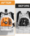 Comparison of backpack leaf blowers on Heavy Duty Power Tool Wall Mount Organizer For Garage Storage Backpack Leaf Blower Holder