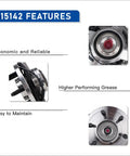 Front 4x4 Wheel Hub Bearing Assembly With ABS For 2011-2014 Ford Expedition, Lincoln Navigator, And F150, 6 Lug, 4WD with features