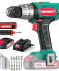 Cordless Drill Driver 20V Workhorse Kit With 330 Inch Pound Torque 1500 RPM 2Ah Li Ion Battery, bits, and charger set