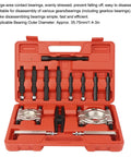 Heavy Duty 14PCS Bearing Puller Kit And Gearbox Separator Set Alloy Steel Pro Tools For Auto Gear Shaft Fix L Leg Puller For Pulley Flywheel Removal Wheel Hub Axle Shaft Work Quick Setup On Cars Trucks Helps Nail The Job Quick No Drama, 35-75mm case