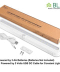 T01L 20 LED Wireless Motion Sensor Closet Light With Battery Power Or DC Input Auto On Off Light Sensor with accessories