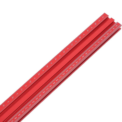 Heavy Duty Adjustable Router Template With 800 Mm Aluminum Guide Rail For Dead Nuts Curved Cuts Versatile Carpenter Jig Kit scales in red