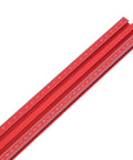 Adjustable Aluminum Router Template And Sturdy Guide Rail Rig That Knocks Out Dead Straight Cuts And Flawless Template Fits For Your Garage Workshop Setup, red measuring rails.