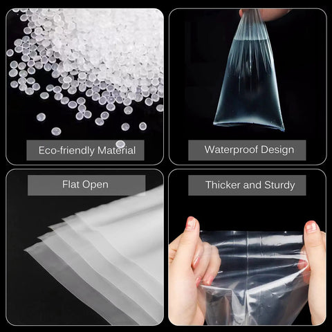 Heavy Duty 6x50 Inch Plastic Sleeves 50 Pack For Posters And Blueprints, 2 Mil Clear Flat Open Poly Bags shown in material and use