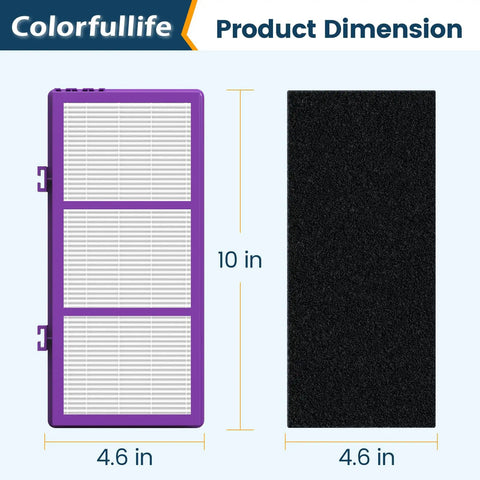 Product dimensions of Replacement 4 Filter And 8 Carbon Filter Set For Holmes AER1 True Filter And Bionaire Air Purifiers HAPF300AP U4