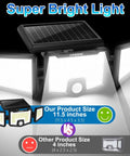 Solar Flood Lights With Motion Sensor, 2500LM Super Bright Outdoor Security Lights, IP65 Waterproof, Remote Included
