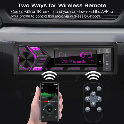 All In One Bluetooth Car Stereo For Marine Use That Slaps With Single Din LCD Display MP3 Player FM AM Receiver Dual USB Ports